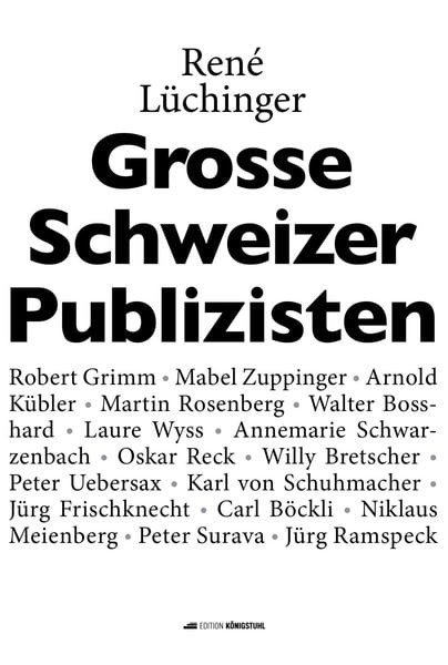 Produktbild: Grosse Schweizer Publizisten