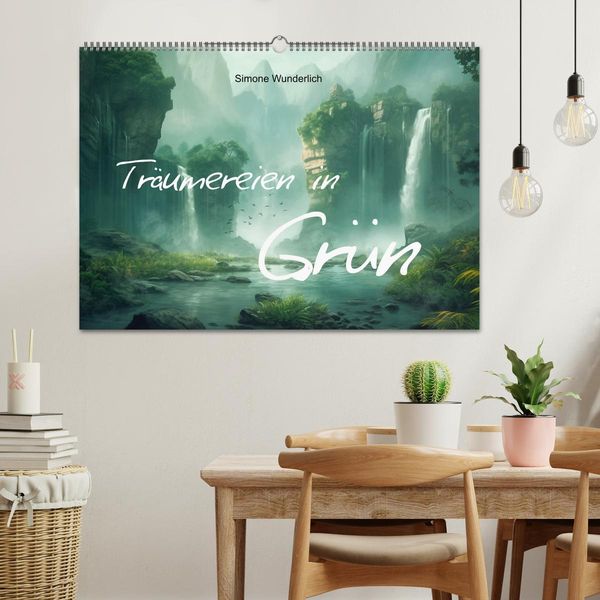 Produktbild: Tr&auml;umereien in Gr&uuml;n (Wandkalender 2026 DIN A2 quer), CALVENDO Monatskalender