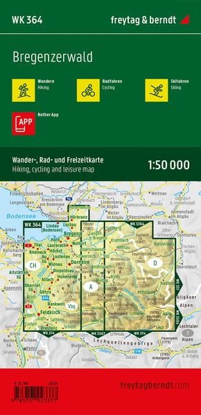 Produktbild: Freytag & berndt Wanderkarte WK 364 Bregenzerwald 1:50.000