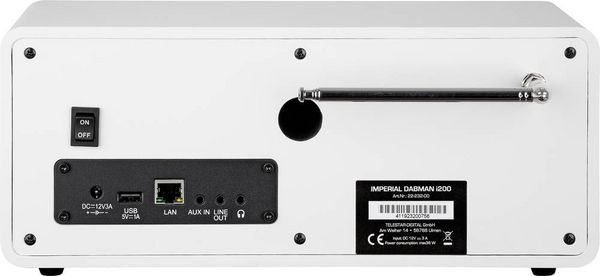 Produktbild: Imperial Dabman i200 Internet Tischradio DAB+, UKW, Internet AUX, USB, Internetradio Wei&szlig;