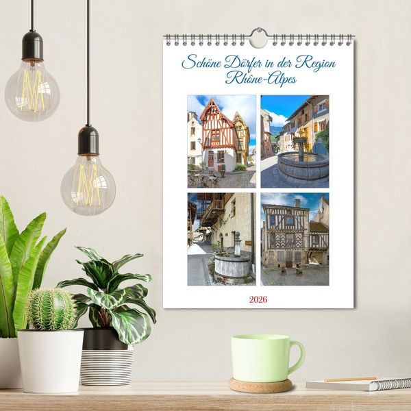 Produktbild: Sch&ouml;ne D&ouml;rfer in der Region Rh&ocirc;ne-Alpes (Wandkalender 2026 DIN A4 hoch), CALVENDO Monatskalender