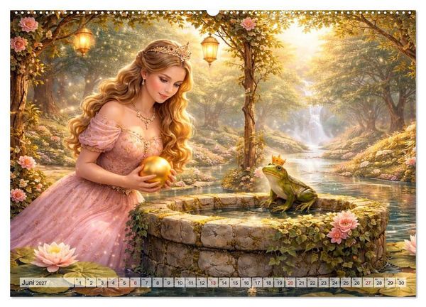 Produktbild: Mein gro&szlig;er M&auml;rchenkalender (hochwertiger Premium Wandkalender 2027 DIN A2 quer), Kunstdruck in Hochglanz