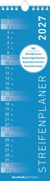 Produktbild: Streifenplaner Mini BLAU 2027