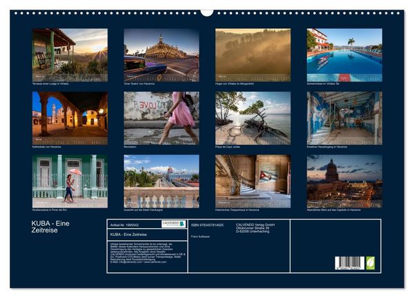 Produktbild: KUBA - Eine Zeitreise (Wandkalender 2026 DIN A2 quer), CALVENDO Monatskalender