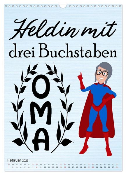 Produktbild: Gl&uuml;ck ist, Oma zu sein (Wandkalender 2026 DIN A3 hoch), CALVENDO Monatskalender