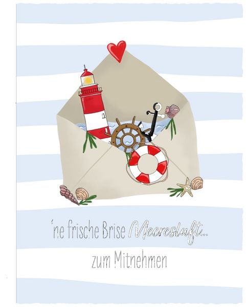 Produktbild: KEITCARDS Postkarten Set Maritim, martitime Gru&szlig;karten im Set, 6 Karten
