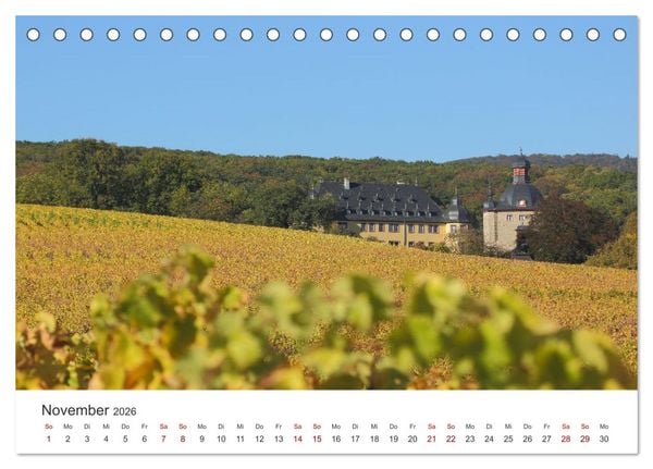Produktbild: Rheingau - Land des Weines und der Bauwerks (Tischkalender 2026 DIN A5 quer), CALVENDO Monatskalender