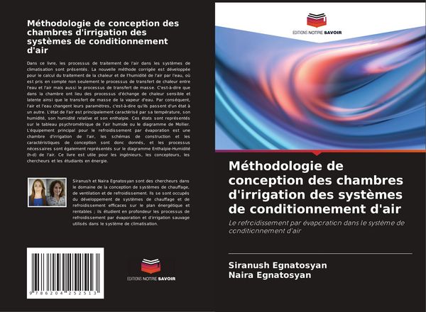 Produktbild: M&eacute;thodologie de conception des chambres d'irrigation des syst&egrave;mes de conditionnement d'air