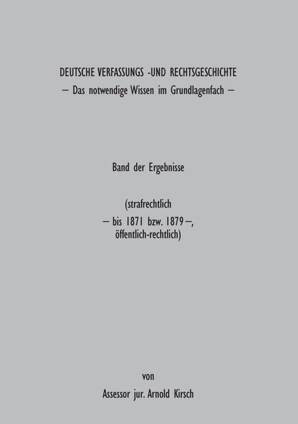 Produktbild: Deutsche Verfassungs- und Rechtsgeschichte