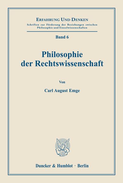 Produktbild: Philosophie der Rechtswissenschaft.