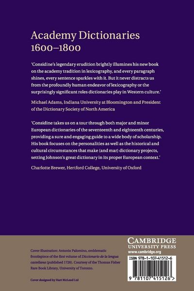Produktbild: Academy Dictionaries 1600-1800