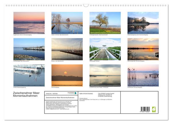Produktbild: Zwischenahner Meer Momentaufnahmen (Wandkalender 2026 DIN A2 quer), CALVENDO Monatskalender