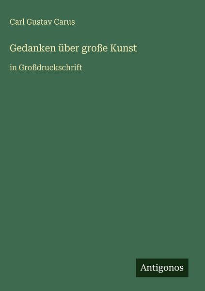 Produktbild: Gedanken &uuml;ber gro&szlig;e Kunst