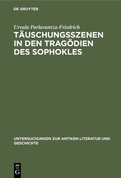 Produktbild: T&auml;uschungsszenen in den Trag&ouml;dien des Sophokles