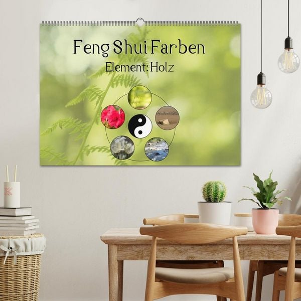 Produktbild: Feng Shui Farben - Element: Holz (Wandkalender 2026 DIN A2 quer), CALVENDO Monatskalender