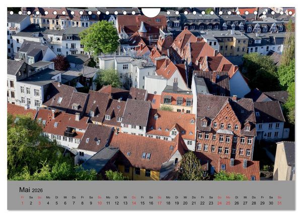 Produktbild: D&auml;cher von Flensburg (Wandkalender 2026 DIN A4 quer), CALVENDO Monatskalender