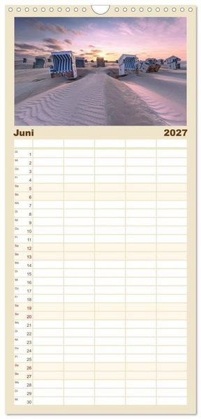 Produktbild: Familienplaner 2027 - Schleswig-Holstein - Momente zwischen den Meeren mit 5 Spalten (Wandkalender, 21 x 45 cm) CALVENDO