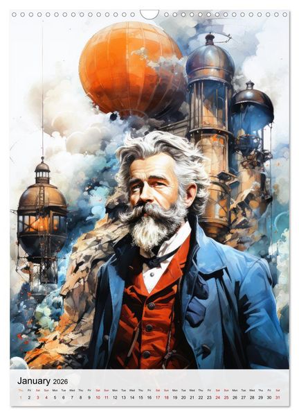 Produktbild: Novel Canvas (Wall Calendar 2026 DIN A3 portrait), CALVENDO 12 Month Wall Calendar