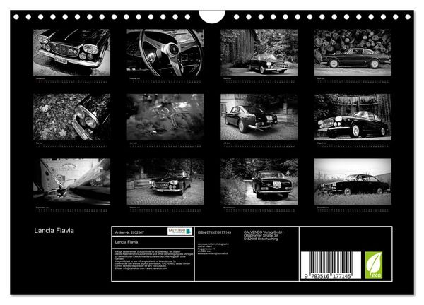 Produktbild: Lancia Flavia (Wandkalender 2026 DIN A4 quer), CALVENDO Monatskalender