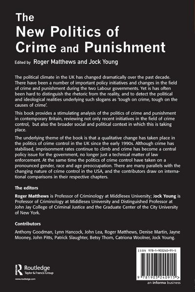 Produktbild: The New Politics of Crime and Punishment