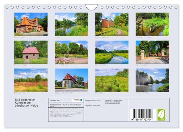 Produktbild: Bad Bodenteich - Kurort in der L&uuml;neburger Heide (Wandkalender 2026 DIN A4 quer), CALVENDO Monatskalender