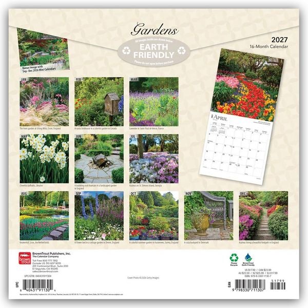 Produktbild: Gardens &ndash; G&auml;rten 2027 &ndash; 16-Monatskalender