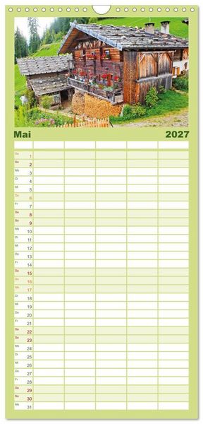 Produktbild: Familienplaner 2027 - Alte Zeitzeugen mit 5 Spalten (Wandkalender, 21 x 45 cm) CALVENDO