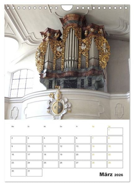 Produktbild: Orgeln zum Verlieben! (Wandkalender 2026 DIN A4 hoch), CALVENDO Monatskalender