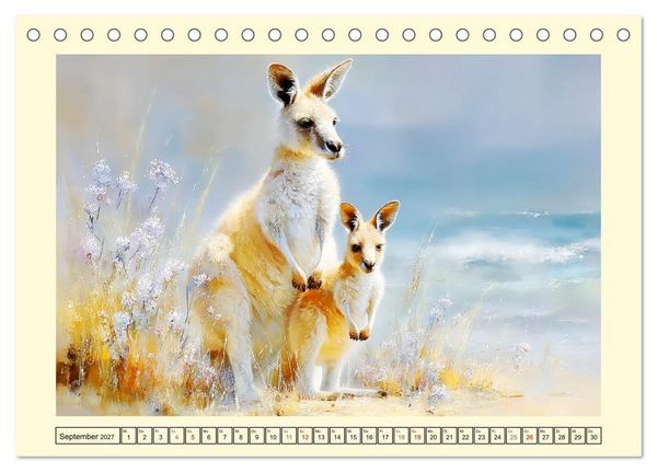 Produktbild: K&auml;ngurus. Spa&szlig; zwischen Sand, Wind und Wellen (Tischkalender 2027 DIN A5 quer), CALVENDO Monatskalender