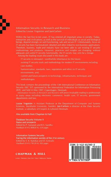 Produktbild: Information Security in Research and Business