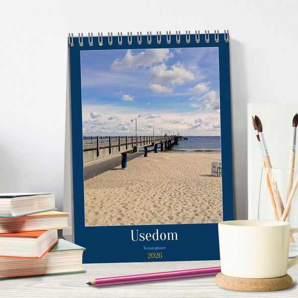 Produktbild: Usedom Ostsee - Terminplaner (Tischkalender 2026 DIN A5 hoch), CALVENDO Monatskalender