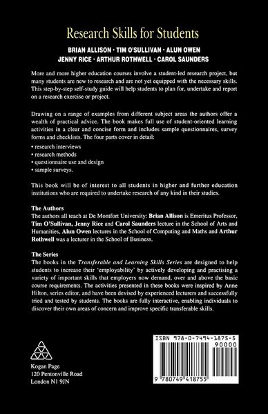 Produktbild: Research Skills for Students