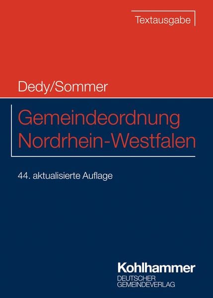 Produktbild: Gemeindeordnung Nordrhein-Westfalen