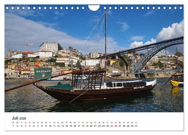 Produktbild: Einzigartiges Portugal (Wandkalender 2026 DIN A4 quer), CALVENDO Monatskalender