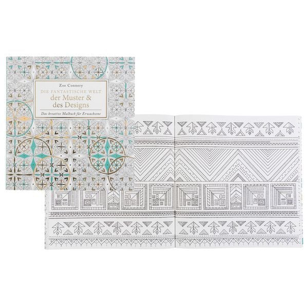 Idena Malbuch Muster & Designs 80 Seiten 24,5x25,5cm