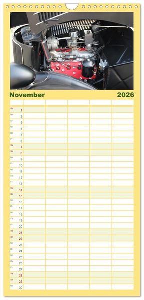 Produktbild: Familienplaner 2026 - Ford Flathead V8 Motoren mit 5 Spalten (Wandkalender, 21 x 45 cm) CALVENDO
