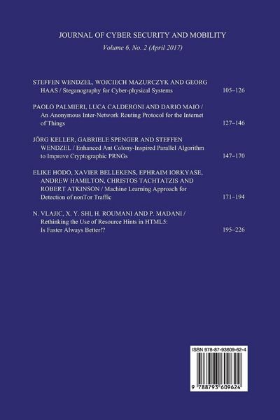 Produktbild: Journal of Cyber Security and Mobility (6-2)