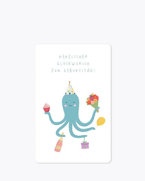 Produktbild: Lunacard Postkarte *Qualle Geburtstag
