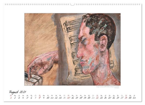 Produktbild: KlangFarben - Musik im Bild Kunstkalender (Wandkalender 2027 DIN A2 quer), CALVENDO Monatskalender