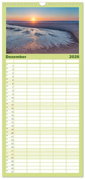 Produktbild: Familienplaner 2026 - Arcachon Bordeaux Cap Ferret mit 5 Spalten (Wandkalender, 21 x 45 cm) CALVENDO