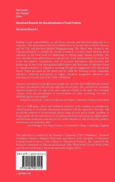 Produktbild: Educational Research: the Educationalization of Social Problems