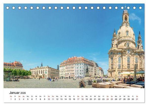 Produktbild: Dresden, Atmosph&auml;re der Altstadt (Tischkalender 2026 DIN A5 quer), CALVENDO Monatskalender