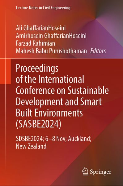 Produktbild: Proceedings of the International Conference on Smart and Sustainable Built Environment (SASBE 2024)