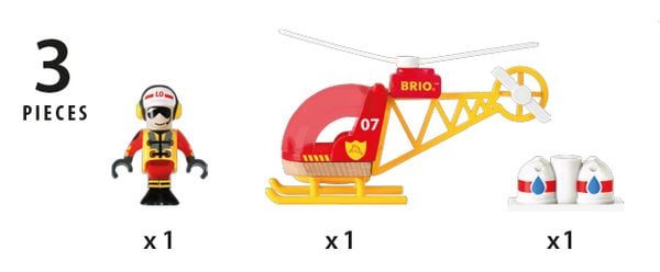 Produktbild: BRIO World - Feuerwehr-Hubschrauber