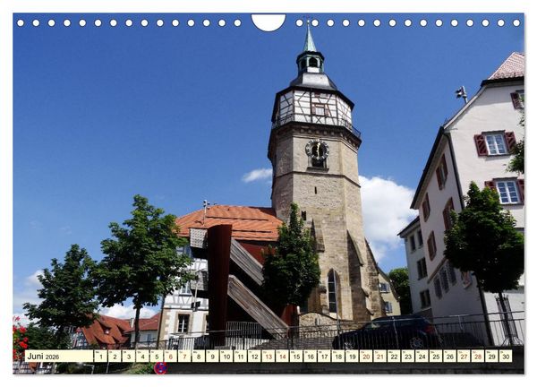 Produktbild: Unterwegs in Backnang (Wandkalender 2026 DIN A4 quer), CALVENDO Monatskalender