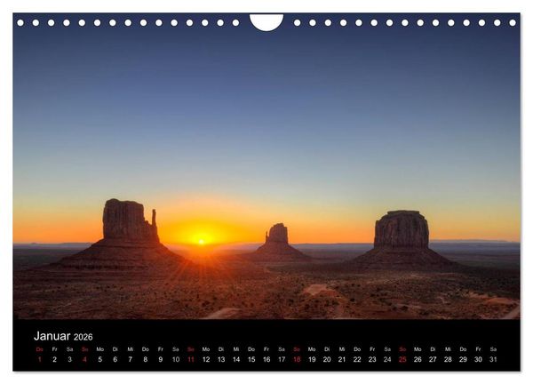 Produktbild: USA - Monument Valley (Wandkalender 2026 DIN A4 quer), CALVENDO Monatskalender