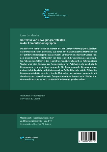 Produktbild: Korrektur von Bewegungsartefakten in der Computertomographie