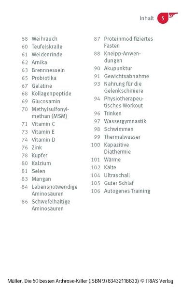 Produktbild: Die 50 besten Arthrose-Killer