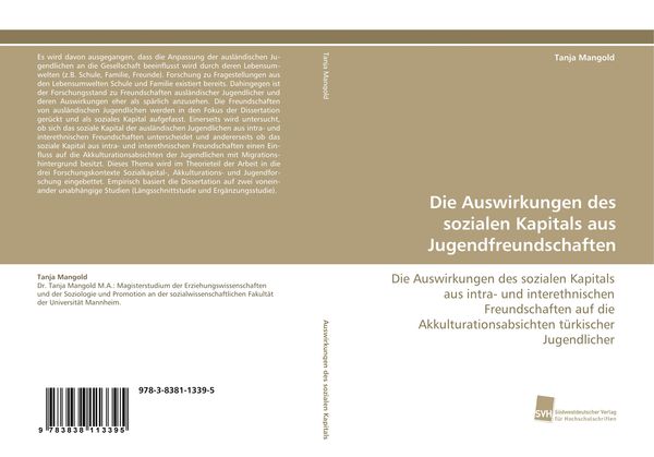 Die Auswirkungen des sozialen Kapitals aus Jugendfreundschaften, Taschenbuch von Tanja Mangold, Südwestdeutscher Verlag für Hochschulschriften,