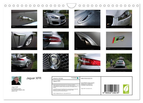 Produktbild: Jaguar XFR (Wandkalender 2026 DIN A4 quer), CALVENDO Monatskalender